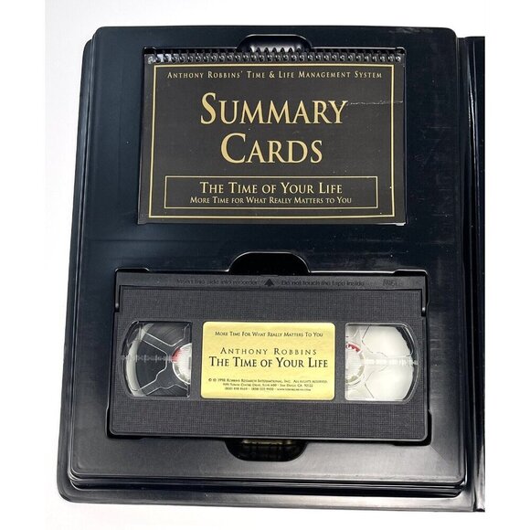 Anthony Robbins The Time of Your Life 16 CDs Workbook VHS Summary Cards COMPLETE - Picture 3 of 13